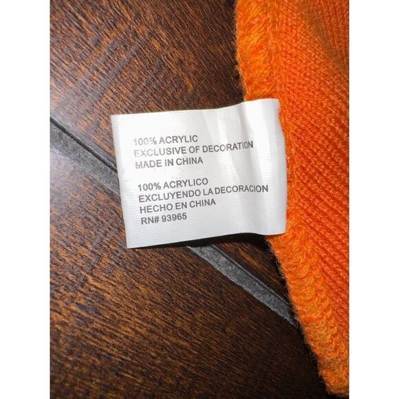 Tony Stewart 20 Orange & Black Beanie Hat Toboggan - Picture 8 of 9